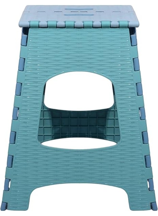 Khurshid Plastics Khorshid Plastic Folding Backless Chair  - Blue - Image 3